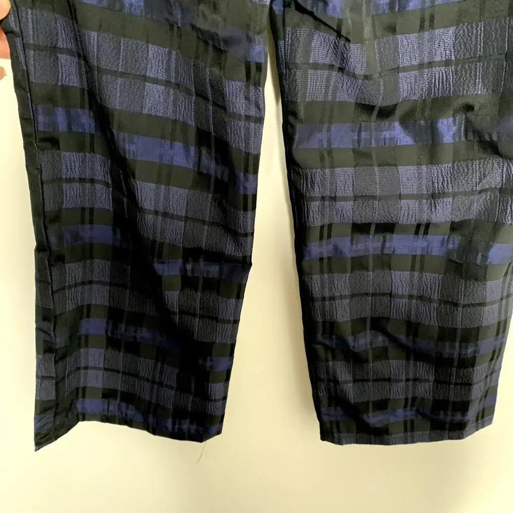 Ciao Lucia Pietro Woven Taffeta Pant Sapphire Womens Blue Size Small Made in La - Picture 10 of 13